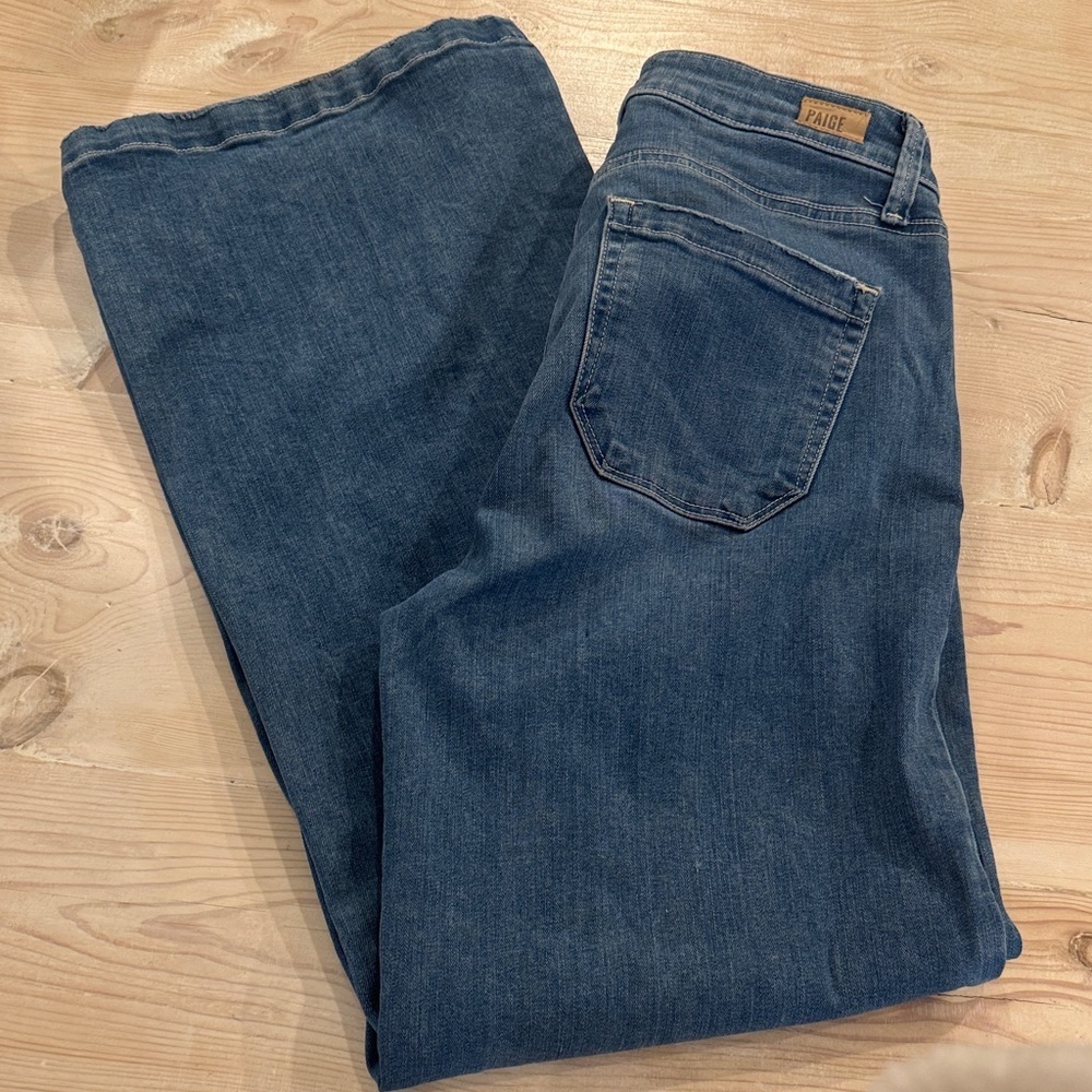 PAIGE Light Blue Flare Jeans - Picture 7 of 7